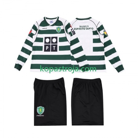 Billiga Fotbollströjor Sporting Clube de Portugal 2001 2003 Retro Barn Hemma tröja Långärmad